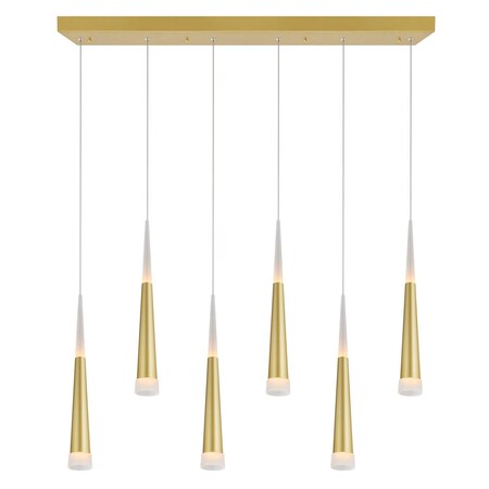 Cwi Lighting Led Pool Table Light With Satin Gold Finish 1103P40-6-602